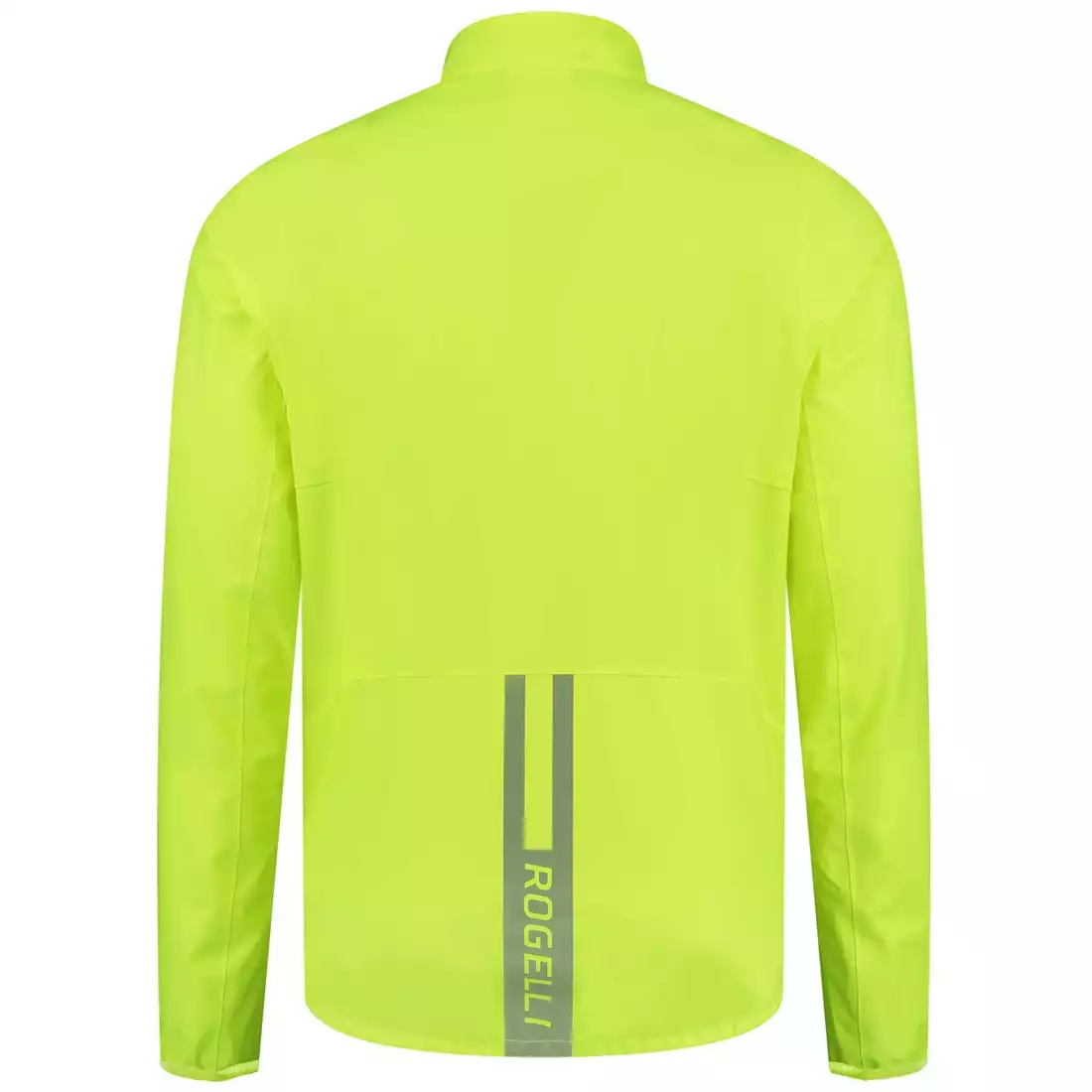 Rogelli DISTANCE men's cycling rain jacket, fluorine