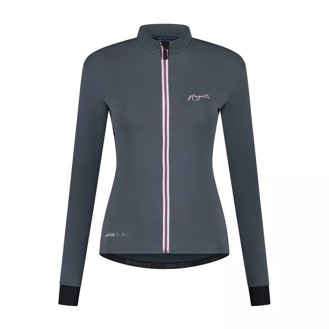 Rogelli DISTANCE women's insulated cycling jacket, gray-pink