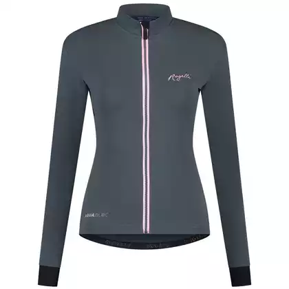 Rogelli DISTANCE women's long sleeve cycling jersey, gray-pink