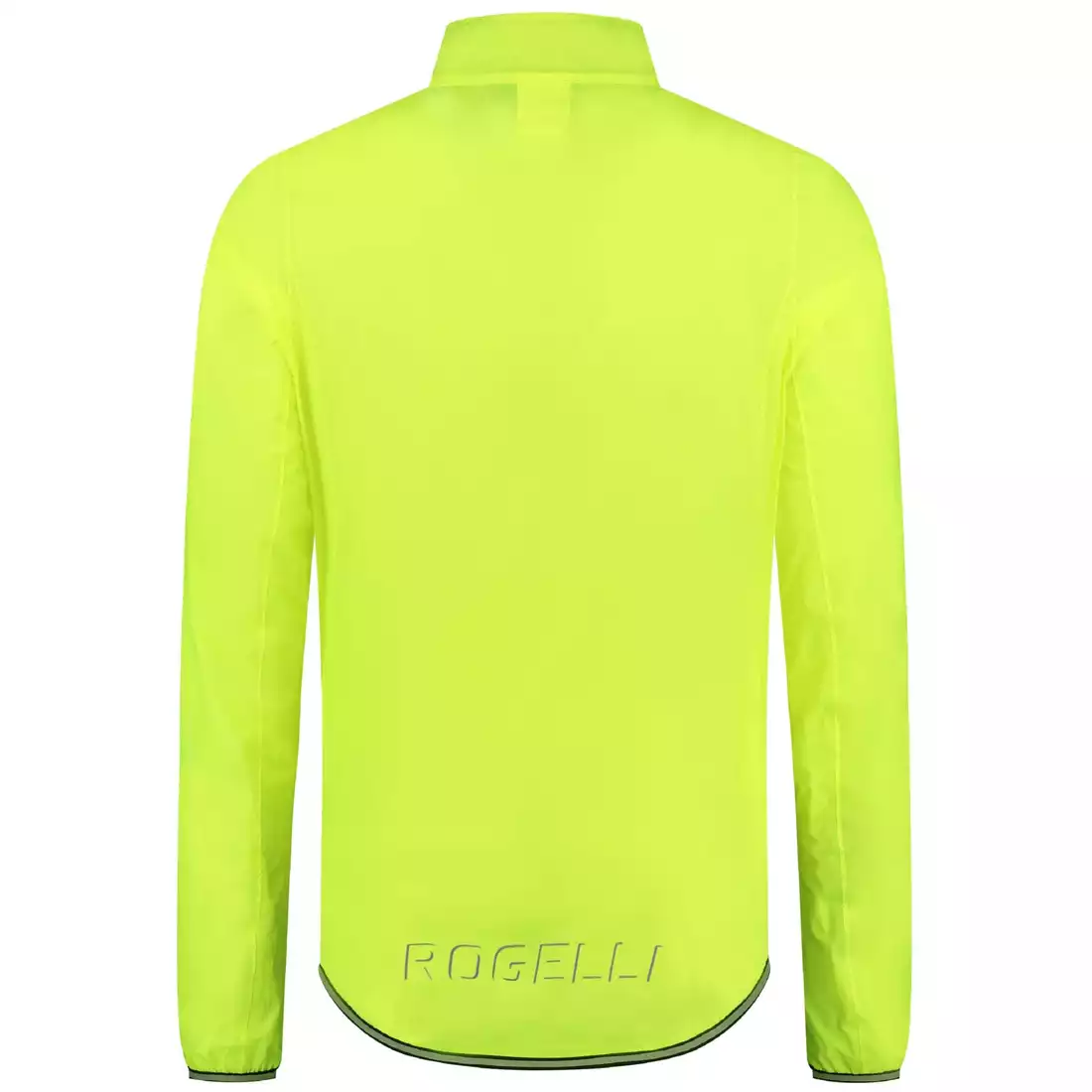 Rogelli ESSENTIAL men's cycling rain jacket, fluorine