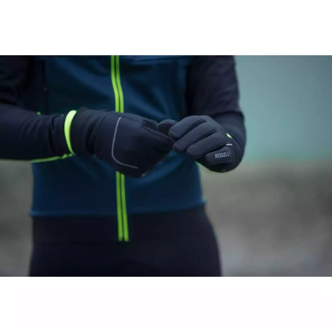 Rogelli ESSENTIAL winter cycling gloves, black