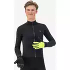 Rogelli ESSENTIAL winter cycling gloves, black and fluorine