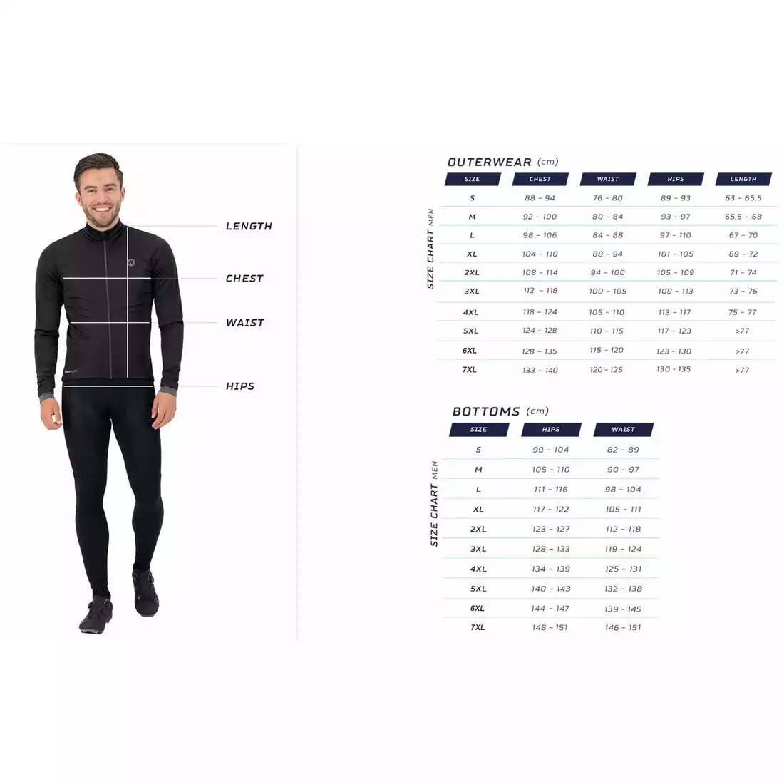 Rogelli FOCUS II men's insulated cycling trousers with braces, black