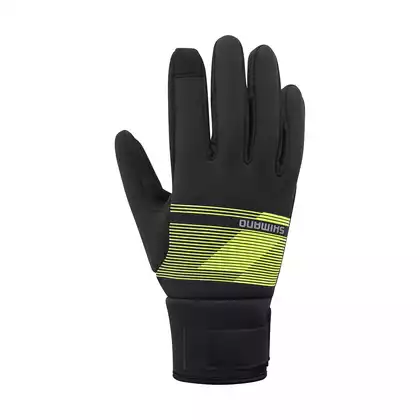 SHIMANO Winter cycling gloves Windbreak Thermal ECWGLBWUS32MY0704 black-fluor yellow