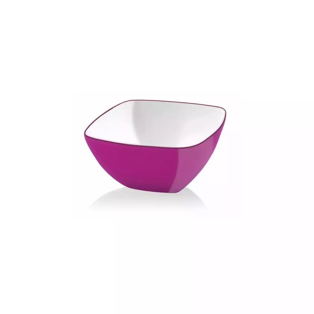 VIALLI DESIGN LIVIO square acrylic bowl, fuchsia