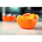 VIALLI DESIGN LIVIO square acrylic bowl, orange