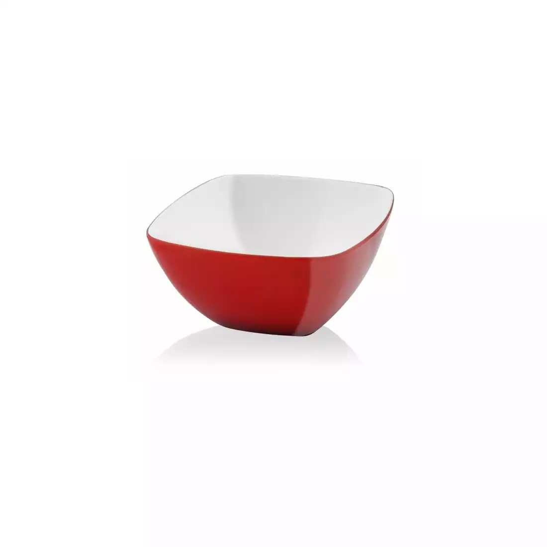 VIALLI DESIGN LIVIO square acrylic bowl, red