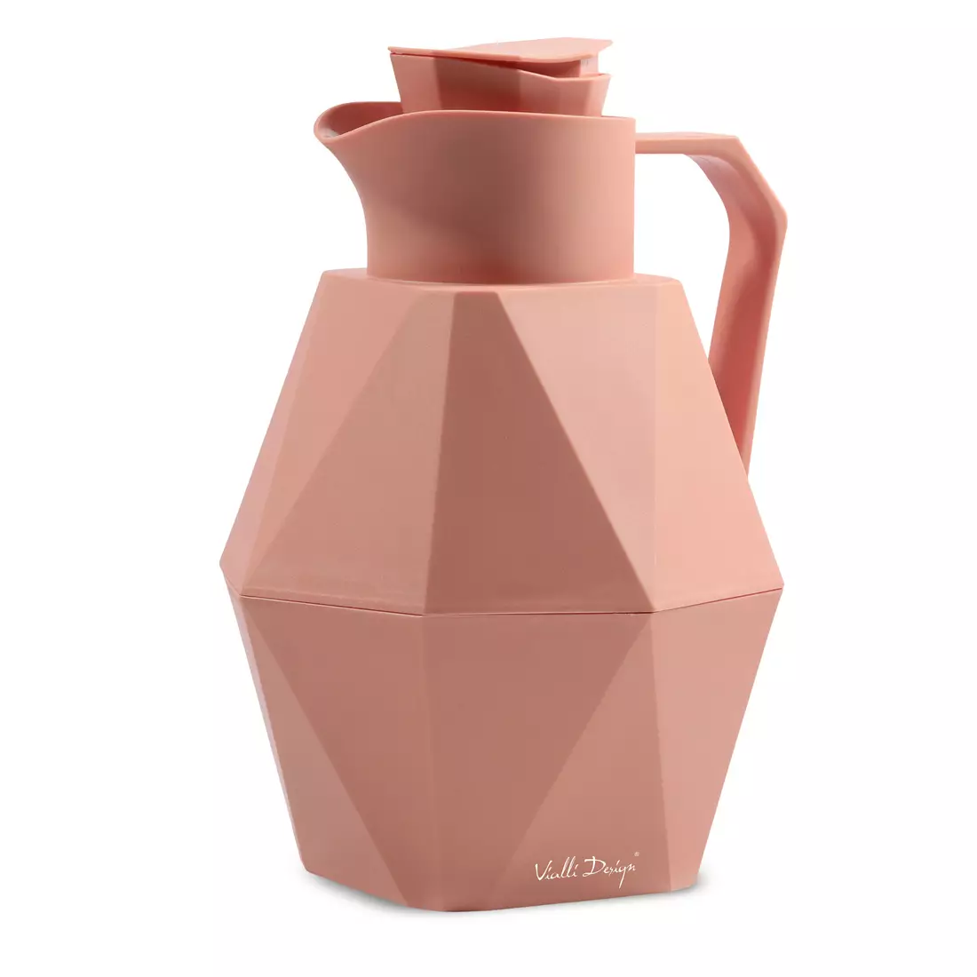 Vialli Design GEO thermos with a glass insert 1000 ml, pink