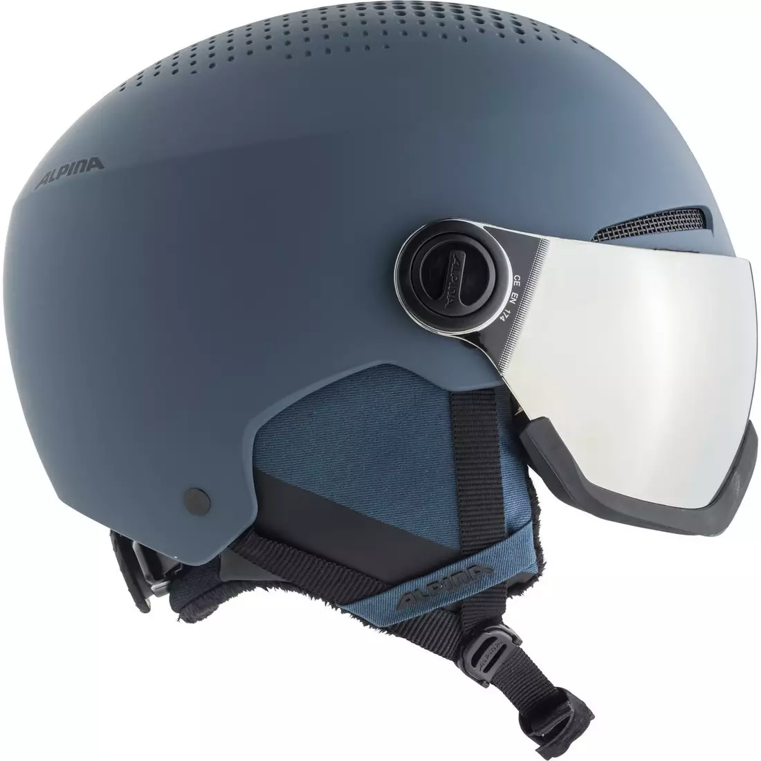 ALPINA ARBER VISOR Q-LITE ski/snowboard helmet, dark blue mat