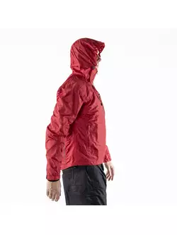 KAYMAQ J2MH men's hooded rain cycling jacket, red