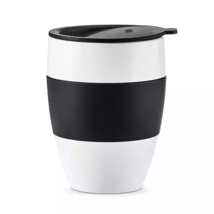 KOZIOL AROMA TO GO 2.0 thermal mug 400 ml, white and black