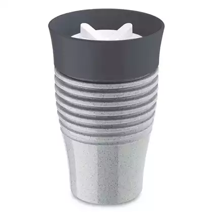 KOZIOL SAFE TO GO organic thermal mug 400 ml, grey