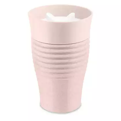 KOZIOL SAFE TO GO organic thermal mug 400 ml, pink