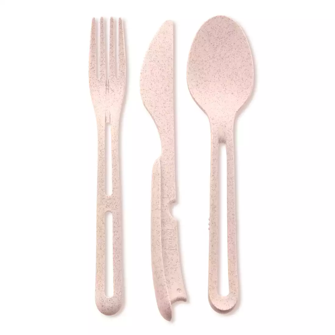 Koziol Klikk Organic cutlery set, 3-pieces, pink