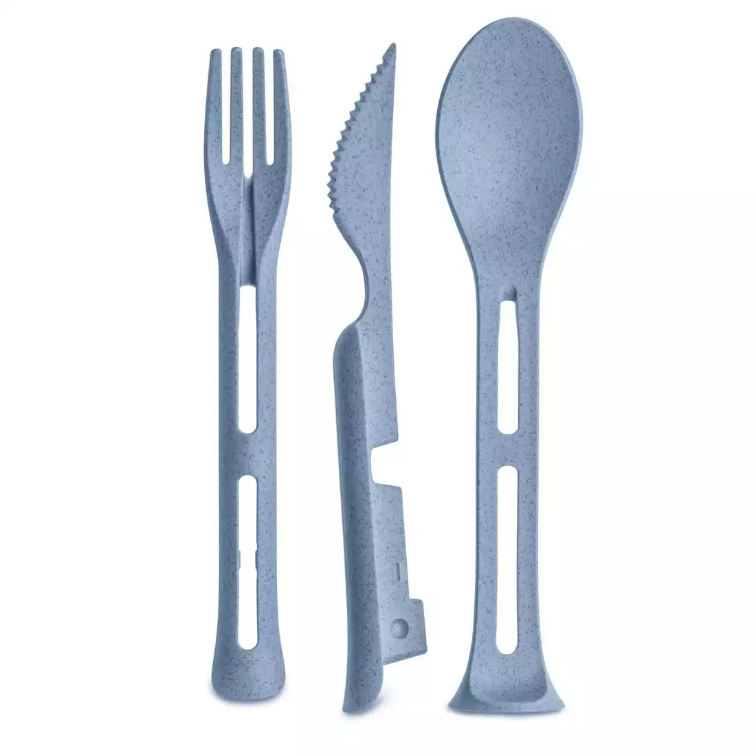 Koziol Klikk cutlery set, 3-pieces, organic blue