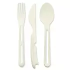 Koziol Klikk cutlery set, 3-pieces, white