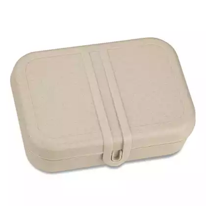 Koziol Pascal L Nature Desert Sand lunchbox with a separator, beige