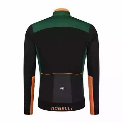 ROGELLI CADENCE men's winter cycling jacket green-orange