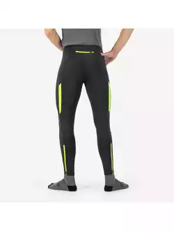 ROGELLI CORE men's winter running pants, black-fluorine