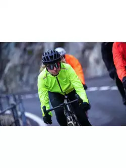 ROGELLI CORE women's bicycle rain jacket yellow flour