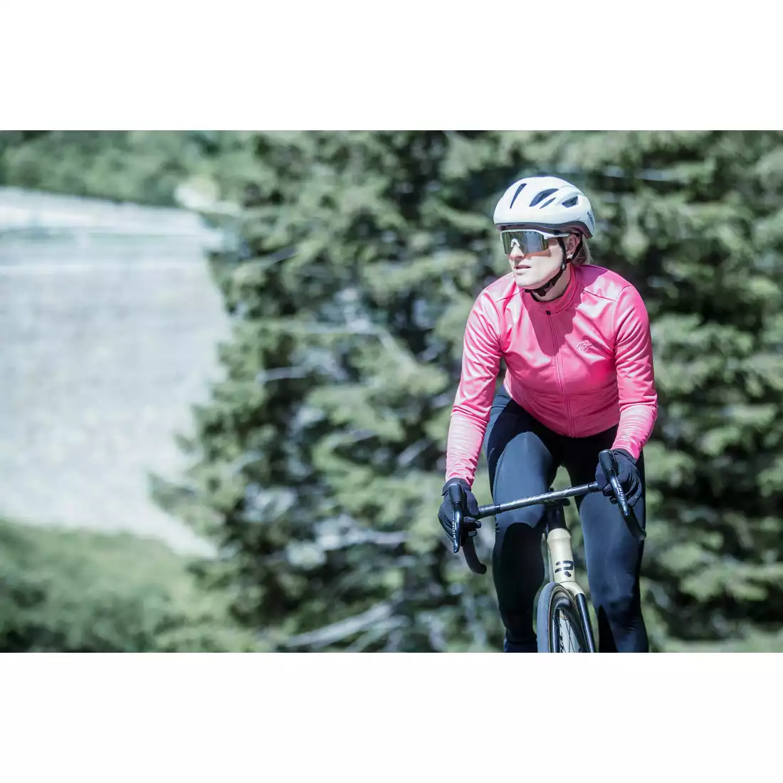 ROGELLI CORE women's winter cycling jacket, pink