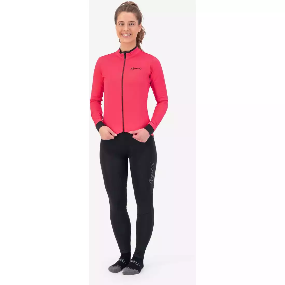 ROGELLI ESSENTIAL women's insulated cycling jacket, pink