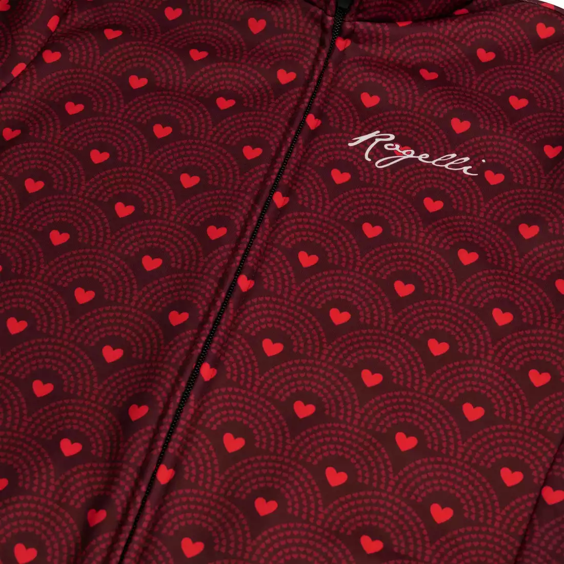 ROGELLI HEARTS women's winter cycling jacket, red