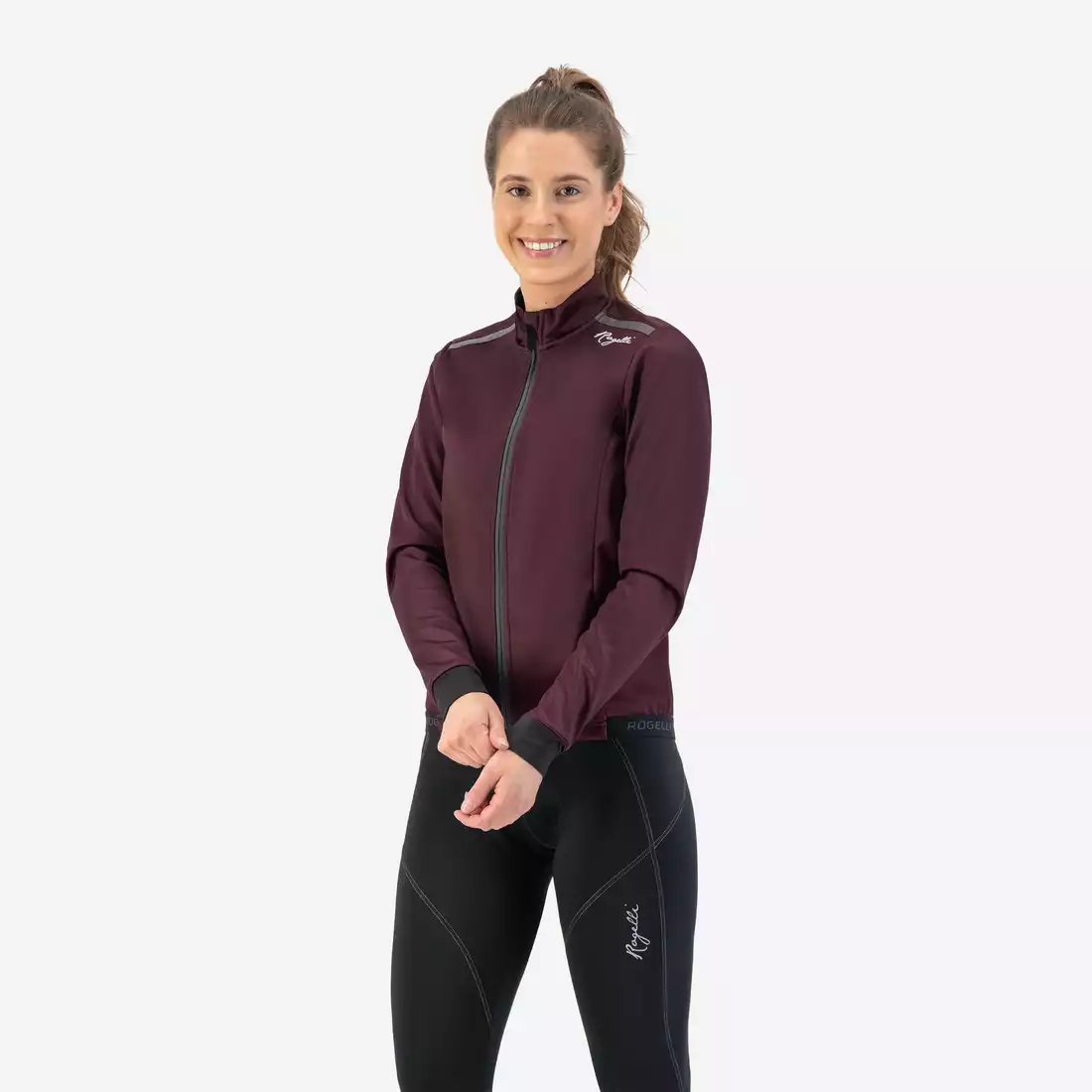 ROGELLI PESARA women's winter cycling jacket, claret