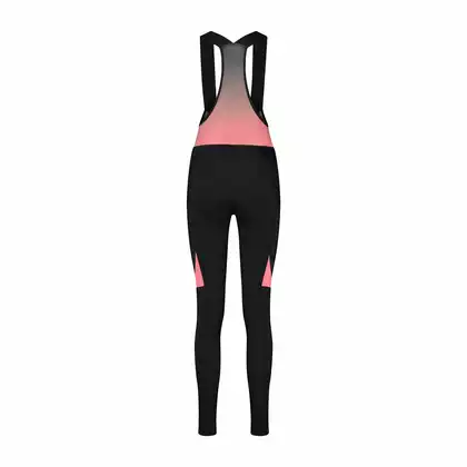 ROGELLI SELECT II women's winter cycling trousers with braces, coral