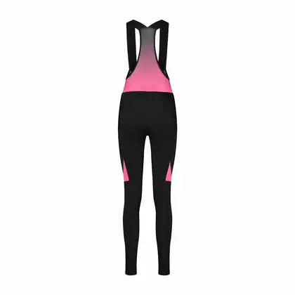 ROGELLI SELECT II women's winter cycling trousers with braces, pink