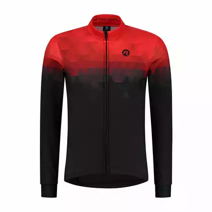 ROGELLI SPHERE men's winter cycling jacket, black and red