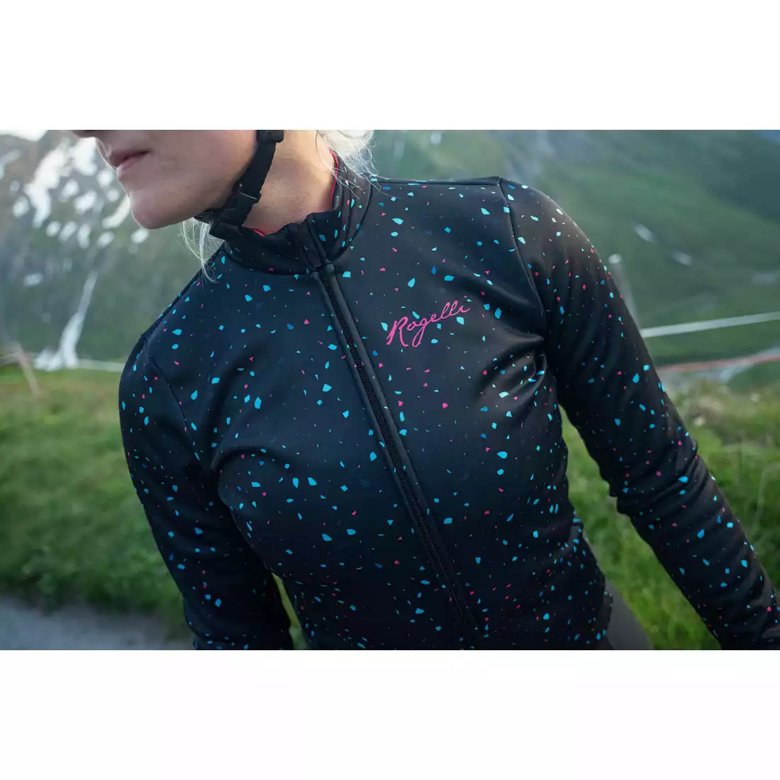 ROGELLI TERRAZZO women's winter cycling jacket, navy blue