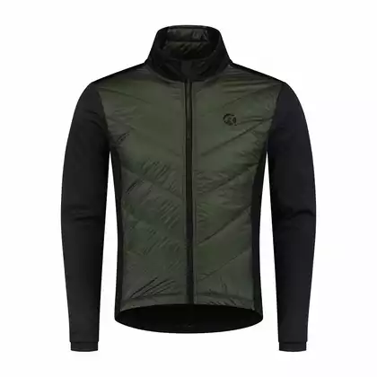 ROGELLI WADDED II men's winter cycling jacket, green and black