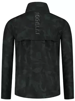 Rogelli CAMO men's jacket, windbreaker for running, black and khaki
