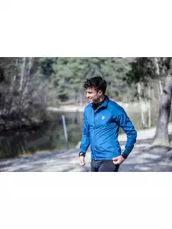 Rogelli CORE men's jacket, windbreaker for running, dark blue
