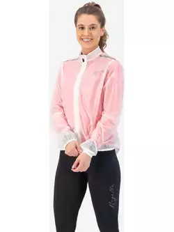 Rogelli EMERGENCY women's cycling rain jacket, white, transparent