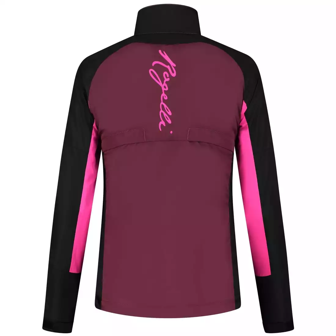 Rogelli ENJOY II women's jacket, windbreaker for running, burgundy-black-pink