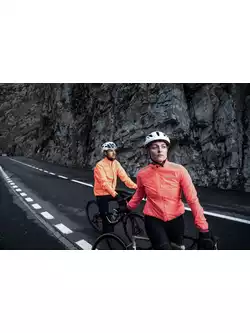 Rogelli ESSENTIAL women's cycling rain jacket, coral