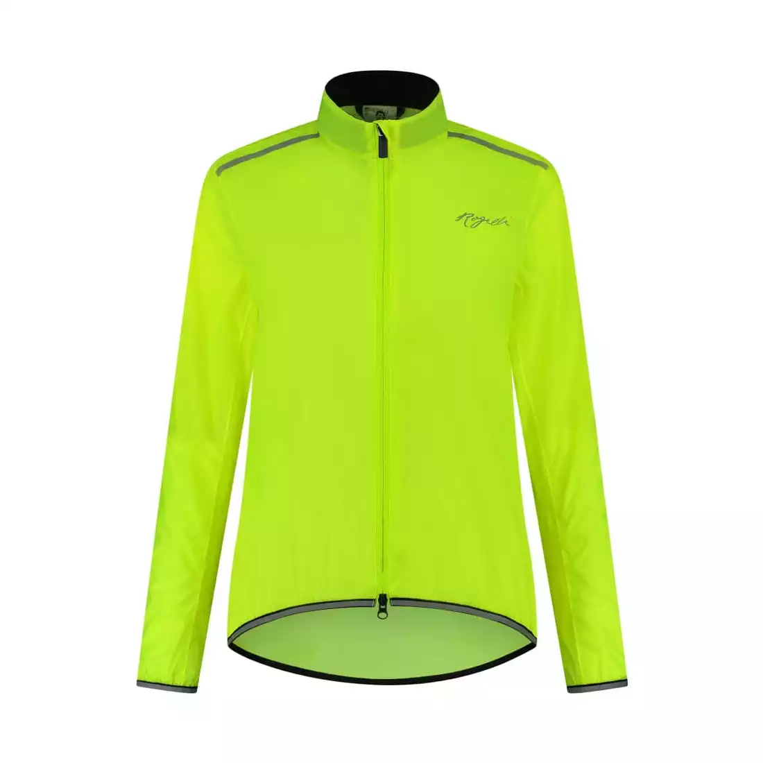 Rogelli ESSENTIAL women's cycling rain jacket, fluor 