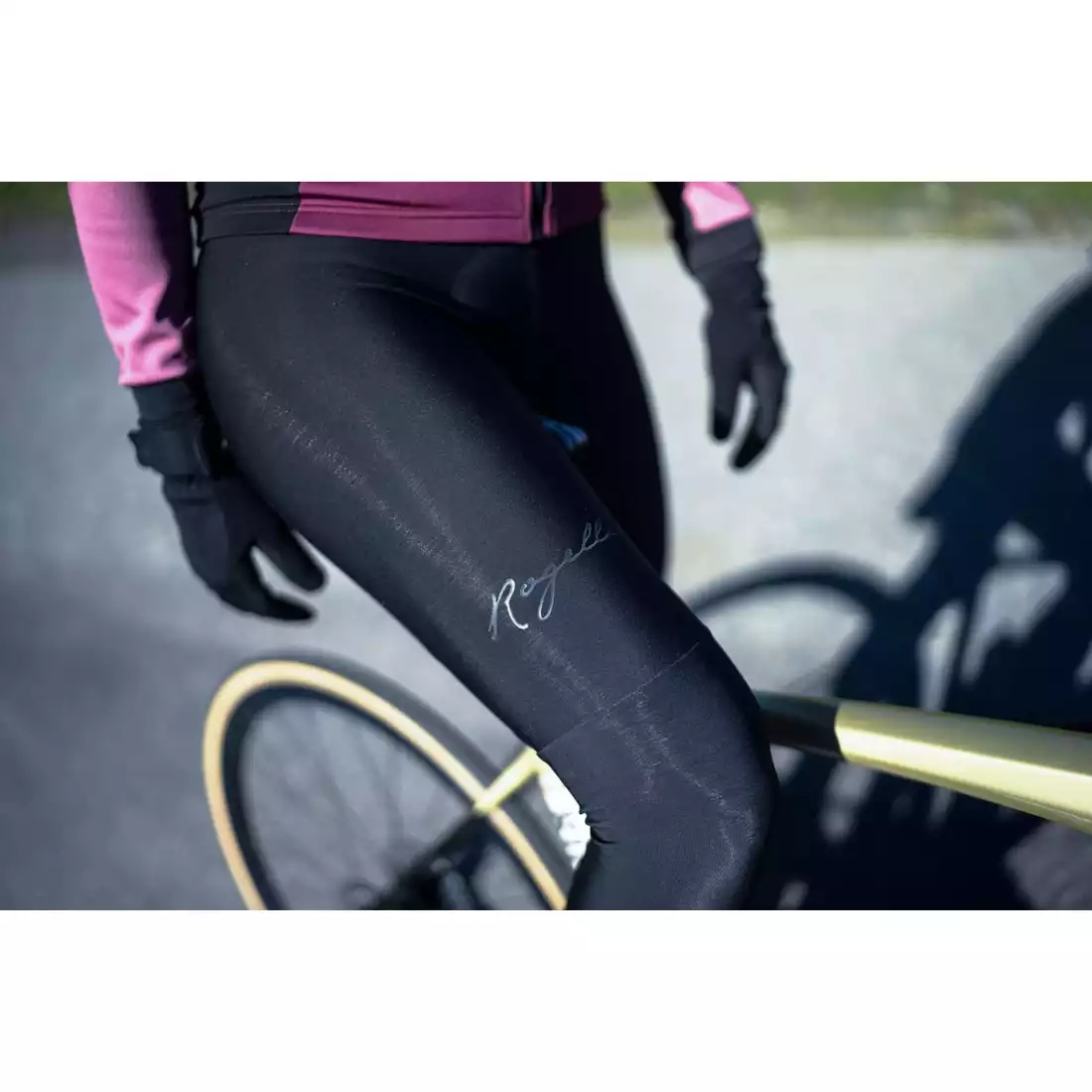 Rogelli ULTRACING women's insulated cycling trousers with braces, black