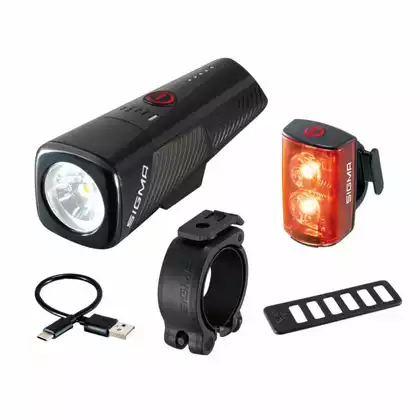 SIGMA bicycle light set front BUSTER 800 + rear BUSTER RL 80