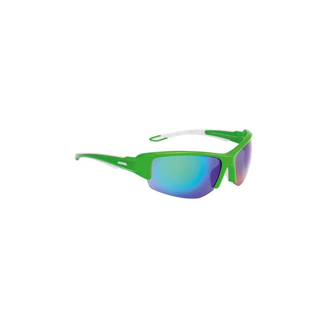 ALPINA - CALLUM 2.0 sports glasses - green-white / ceramic mirror glass green.