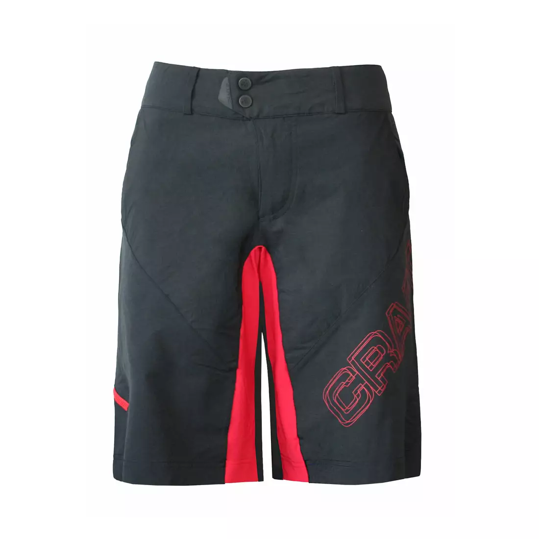 CRAFT ACTIVE BIKE - men's cycling shorts 1900700-9430, color: black and red