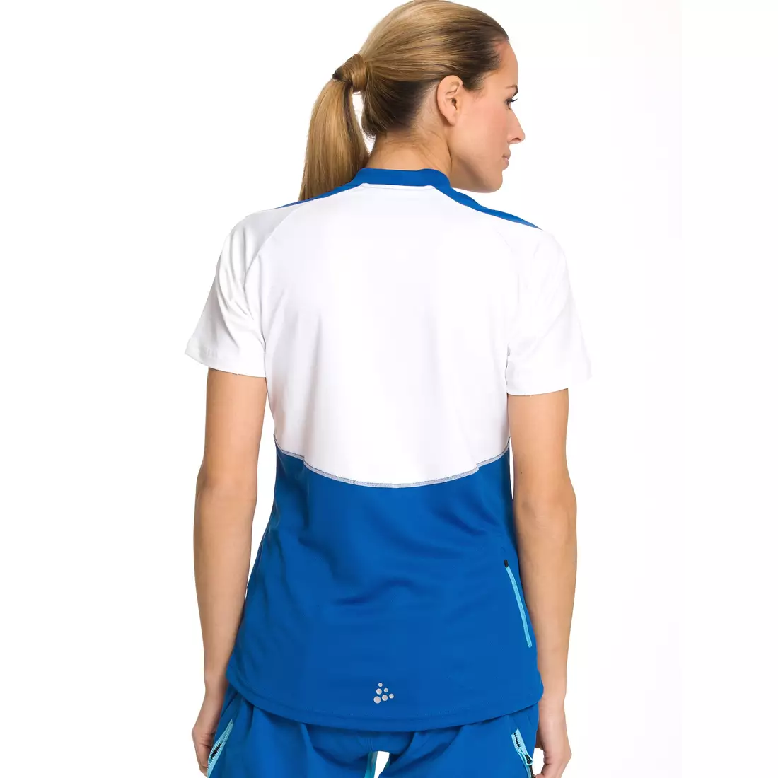 CRAFT ACTIVE BIKE - women's cycling jersey 1901942-2345, color: white and blue