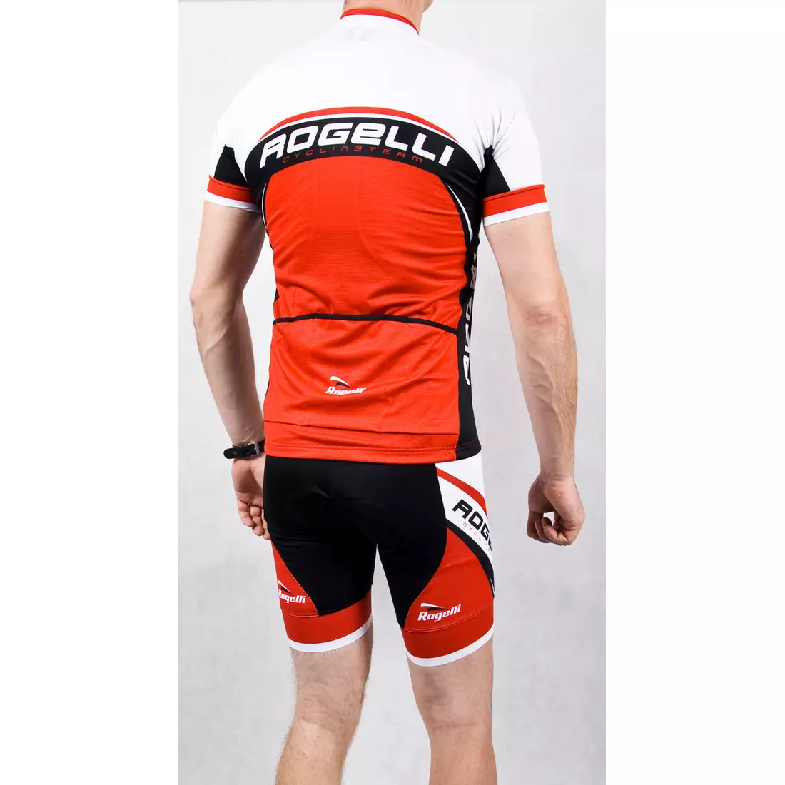 ROGELLI ANCONA - men's bib shorts, black and red
