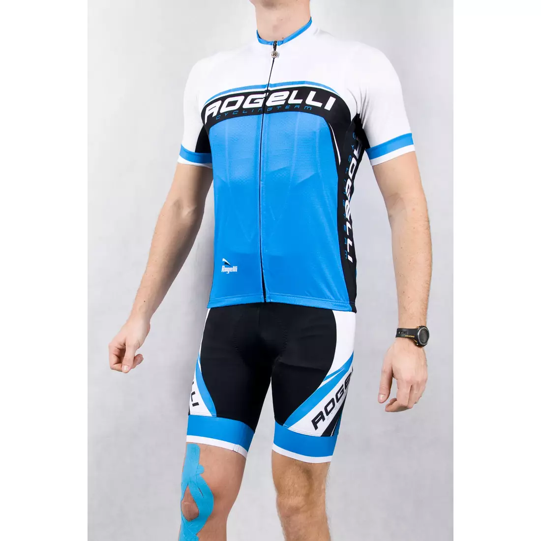 ROGELLI ANCONA - men's cycling jersey, white and blue