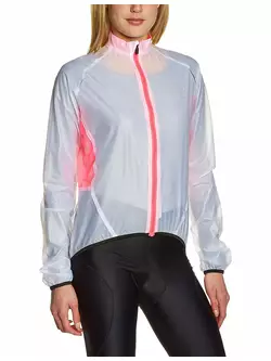 ROGELLI CANELLI women's cycling jacket, rainproof, color: transparent-pink