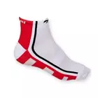 ROGELLI RCS-04 - Q-SKIN  - cycling socks, white and red