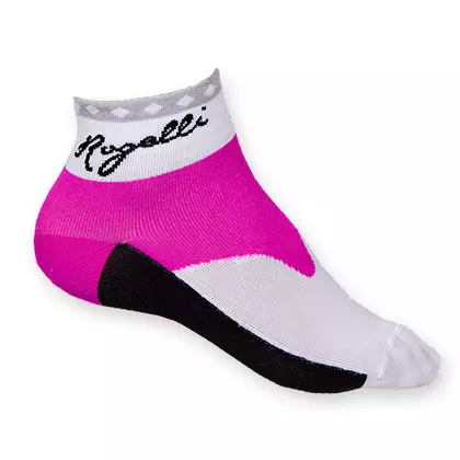 ROGELLI RCS-07 - Q-SKIN  - women's cycling socks, white and pink