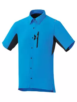 SHIMANO BUTTON UP SHIRT Men's Loose Cycling Jersey, Blue CWJSTSMS11MH